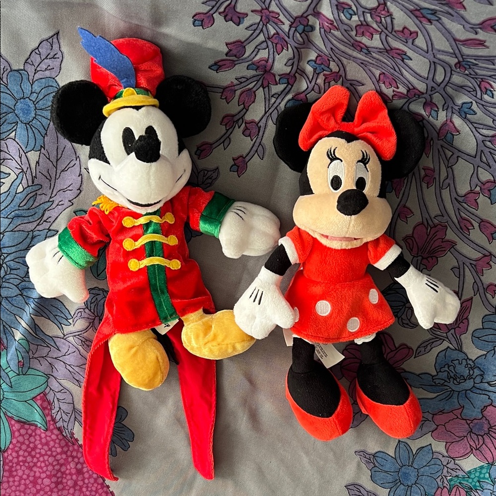 Disney Mickey and Minnie Plush Set - Red, Black, and Yellow